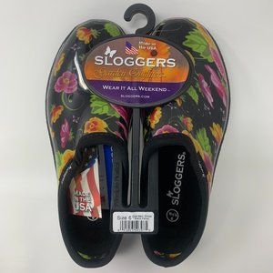 Brand New With Tags Sloggers Waterproof Rain Shoes Black Pansy